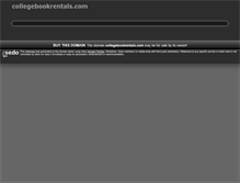 Tablet Screenshot of collegebookrentals.com
